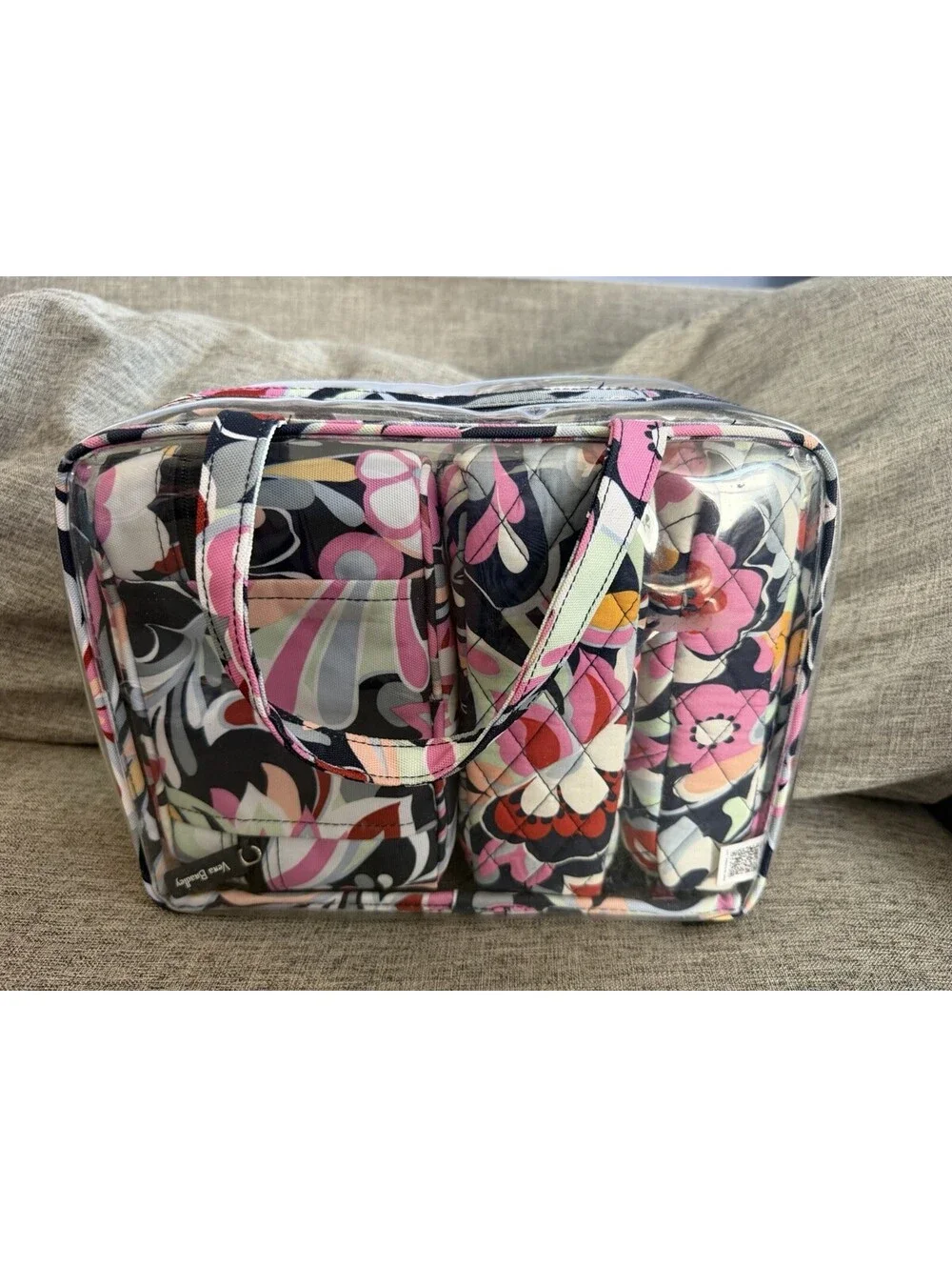 Vera Bradley 4 Piece Cosmetic Organizer In Mod Paisley Travel Bag Set